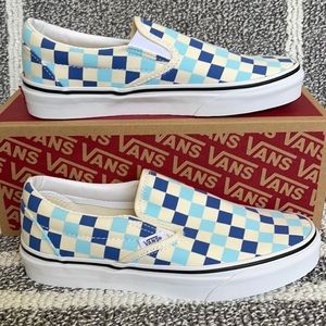 Vans Classic Slip-On Checkerboard Blue Topaz WMNS